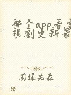 哪个app看电视剧更新最快还免费