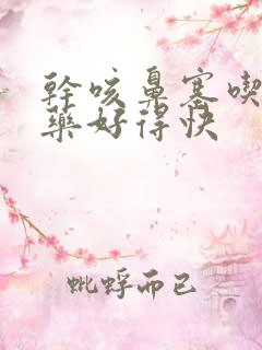 干咳鼻塞吃什么药好得快