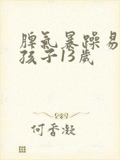 脾气暴躁易怒的孩子13岁