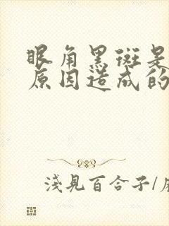 眼角黑斑是什么原因造成的