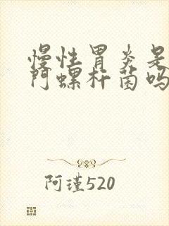 慢性胃炎是有幽门螺杆菌吗