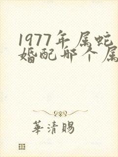 1977年属蛇婚配哪个属相最好