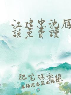 江建忠沈雁冰小说免费读