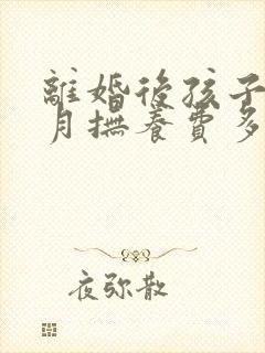 离婚后孩子每个月抚养费多少钱