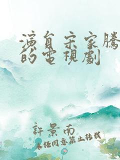 演员宋家腾演过的电视剧