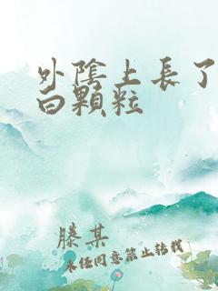 外阴上长了一些白颗粒