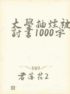 大学抽烟被抓检讨书1000字