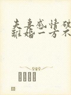 夫妻感情破裂要离婚一方不同意怎么办