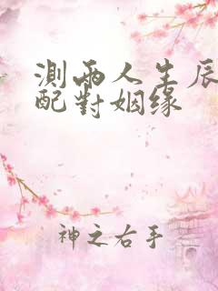 测两人生辰八字配对姻缘