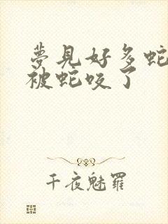 梦见好多蛇,还被蛇咬了