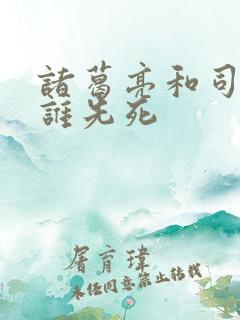 诸葛亮和司马懿谁先死