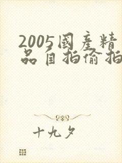 2005国产精品自拍偷拍视频