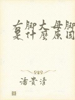 右脚大母脚趾麻是什么原因