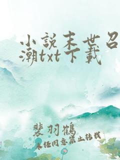 小说末世召唤狂潮txt下载