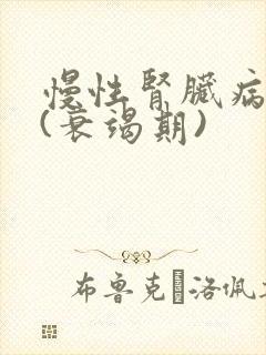 慢性肾脏病4期(衰竭期)