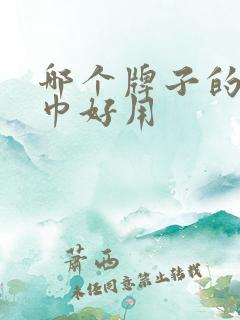 哪个牌子的湿纸巾好用