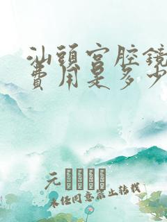 汕头宫腔镜检查费用是多少