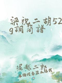 梁祝二胡52弦g调简谱