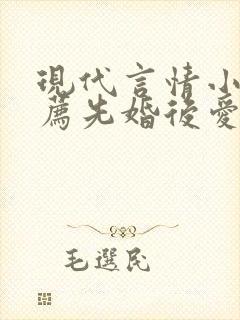 现代言情小说推荐先婚后爱