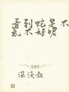 看到蛇是不是运气不好呢