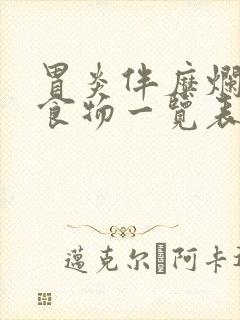 胃炎伴糜烂忌口食物一览表