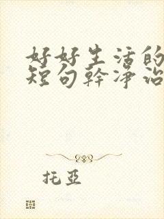 好好生活的文案短句干净治愈