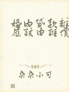 婚内贷款离婚了应该由谁偿还