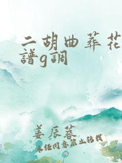 二胡曲葬花吟曲谱g调