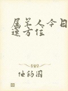 属羊人今日偏财运方位
