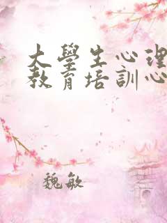 大学生心理健康教育培训心得