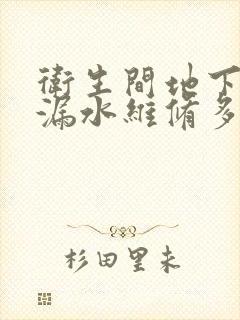 卫生间地下管道漏水维修多少钱