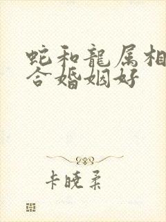 蛇和龙属相合不合婚姻好