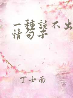 一种说不出的心情句子