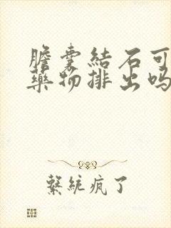 胆囊结石可以用药物排出吗