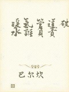 暖气管道破裂漏水谁负责