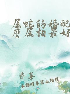 属蛇的婚配是什么属相最好