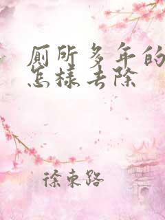 厕所多年的尿渍怎样去除