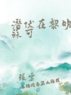 潜伏在黎明之前苏可