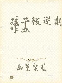 孩子叛逆期家长咋办