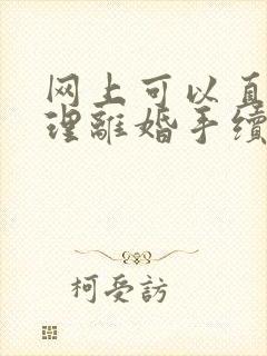 网上可以直接办理离婚手续吗