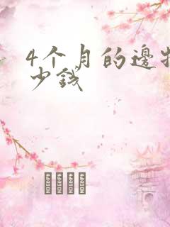 4个月的边牧多少钱