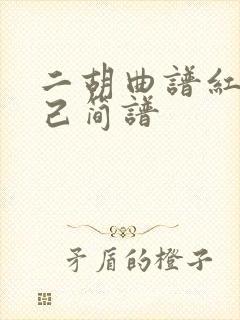 二胡曲谱红颜知己简谱