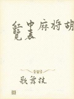 红中麻将胡法一览表