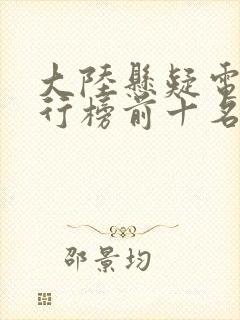 大陆悬疑电影排行榜前十名