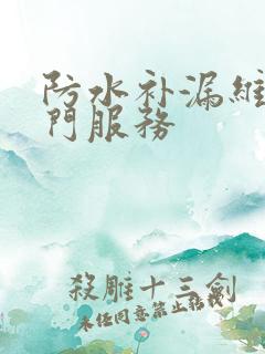 防水补漏维修上门服务