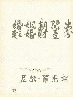 婚姻期间出轨了离婚财产分割