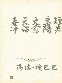 春天文案短句干净治愈阳光