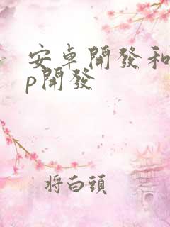 安卓开发和app开发