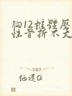 胸12椎体压缩性骨折不大便