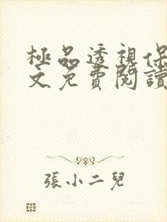 极品透视保镖全文免费阅读 小说